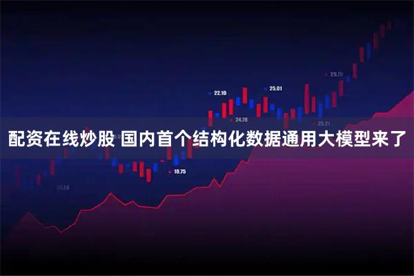 配资在线炒股 国内首个结构化数据通用大模型来了