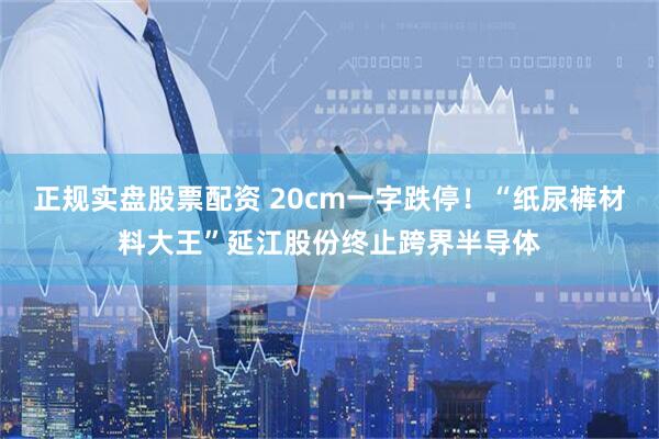 正规实盘股票配资 20cm一字跌停！“纸尿裤材料大王”延江股份终止跨界半导体